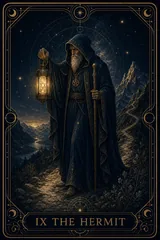 9. The Hermit tarot card