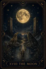 18. The Moon tarot card